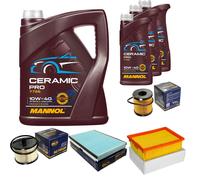 SCT Controllo Set 8L MANNOL Ceramic Pro 10W-40 Per Peugeot 307 Break 3E 2.0