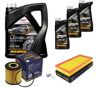 SCT Controllo Set 8L MANNOL Longlife 5W-30 per Volvo V40 V50 Kombi 1.8 1.6 S40 I