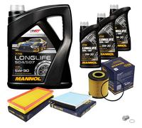 SCT Controllo Set 8L MANNOL Longlife 5W-30 per Volvo V40 V50 Kombi 1.8 1.6 S40 I