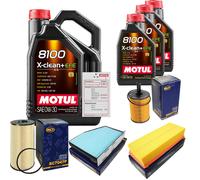 SCT Controllo set 8L MOTUL 8100 X-CLEAN 0W-30 per VW Touran Van 1.9 TDI 2.0