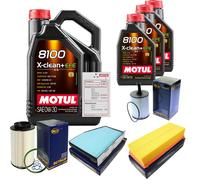 Sct Controllo Set 8L Motul 8100 x-Pulire 0W-30 per VW Touran di Van 1.9