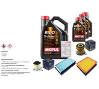 Sct Controllo Set 8L Motul 8100 x-Pulire Efe 5W-30 per Saab 9-3