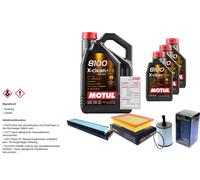 Sct Controllo Set 8L Motul 8100 x-Pulire Efe 5W-30 per VW Sharan 1.9 Tdi Seat