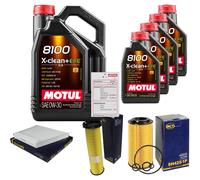 Sct Controllo Set 9L di Motul 8100 x-Pulire 0W-30 per Di