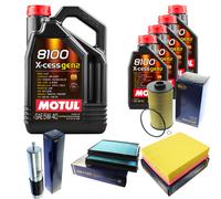 Sct Controllo Set 9L Motul 8100 x-Cess 5W-40 per BMW 5er 540i