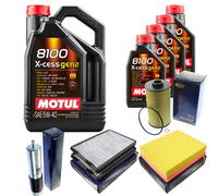 Sct Controllo Set 9L Motul 8100 x-Cess 5W-40 per BMW Serie 5er 540i