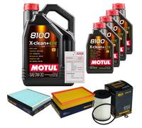 SCT Controllo Set 9L MOTUL 8100 X-CLEAN 0W-30 Per VW Multivan VI 2.0 TDI