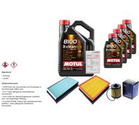 SCT Controllo Set 9L MOTUL 8100 X-CLEAN EFE 5W-30 Per Saab 9-3 Cabriolet 1.8
