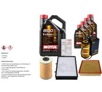 Sct Controllo Set 9L Motul 8100 x-Pulire Efe 5W-30 per Opel Vivaro Furgonato