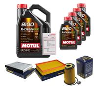 Sct Controllo Set 9L Motul 8100 x-Pulire Efe 5W-30 per VW Multivan V. 2.0