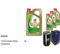 Sct Filtro Olio 8L castrol edge M 5W-30 per Volvo 940 II Combo 2.4 Td