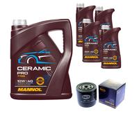 SCT Filtro Olio 9L MANNOL Ceramic Pro 10W-40 Per Nissan NP300 Navara