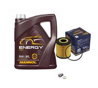 SCT Germany Controllo Set 5L MANNOL Energy 5W-30 per Volvo S40 I 1.8i