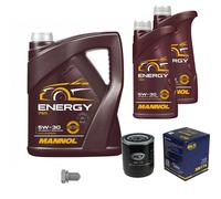 SCT GERMANY Controllo Set MANNOL Energy 5W-30 7L Per Audi VW 2.4 2.8 Quattro