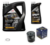 SCT Germany Controllo Set MANNOL LONGLIFE 5W-30 6L Per Subaru Forester SH
