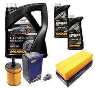 SCT GERMANY Controllo Set MANNOL LONGLIFE 5W-30 7L Per VW Audi Skoda Touran