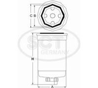 Filtro carburante Filtro ad avvitamento ST 6106 SCT - MANNOL per FORD JOHN DEERE