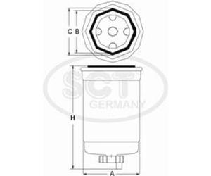 SCT GERMANY - Filtro carburante originale ST 6106