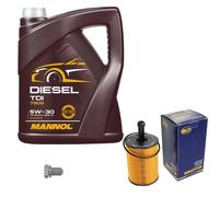 SCT Germany Filtro Olio 5 L MANNOL Diesel TDI 5W-30 Per VW Audi Touran 2.0