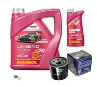 SCT Germany Filtro Olio 5 L MANNOL Legend+Ester 0W-40 Per Subaru Forester SG 2.0