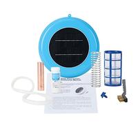 Sctecoau Purificatore solare per piscina, ionizzatore in rame e argento, resistente alle alghe e al cloro inferiore, purificatore per piscina all'aperto (blu)