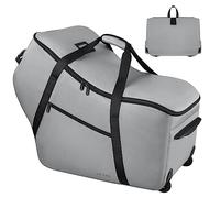 SCTEL Borsa da viaggio per seggiolino auto adatta a tutti i seggiolini e le basi Nuna Pipa, borsa da viaggio Doona, borsa imbottita per seggiolino auto con ruote, borsa a quadri per cancello