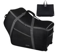 SCTEL Borsa da viaggio per seggiolino auto con ruote adatta a tutti i seggiolini e basi Nuna Pipa, Chicco Keyfit 35 e base anti-rimbalzo, borsa da viaggio Doona, borsa imbottita per cancello con tasca