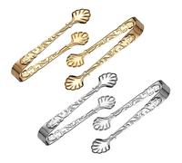 Sctmda Mini Pinze per Ghiaccio 4 Pezzi Pinze per Zucchero in Acciaio Inox Mini Pinze da Servizio Pinze per Zucchero a Forma di U Mini Pinze per Lo Zucchero in Acciaio Inox per Biscotti Ghiaccio