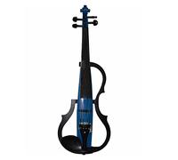SCTOU Violino Black/Bianco/Blu/Legno Violino Elettrico/per Violino/Custodia per Violino/Cassa E Violino del Cavo 4/4 Violino (Color : White)