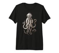 Scuba Diver, Cthulhu Octopus, Release The Kraken Maglietta Premium