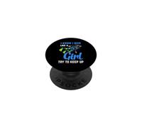 Scuba Diver Diving I Know I Dive Like A Girl Try To Keep Up PopSockets PopGrip Adesivo