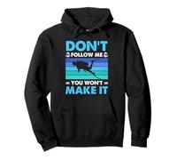 Scuba Diver Don't Follow Me Funny Diving Citazione Grafica Felpa con Cappuccio