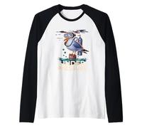 Scuba Diver Gabbiano Oceano Umorismo Maglia con Maniche Raglan