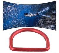 Scuba Diving 6061 - Porta-cintura in alluminio con anello a D da 6 mm, fibbia ideale per attrezzatura subacquea, collari per animali domestici e borse da viaggio (rosso)