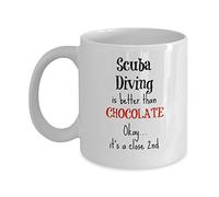 Scuba Diving Better Than Chocolate Tazze Da Caffè In Porcellana Tazze Classica Tazza 330Ml Per Cappuccino Bevande Donna