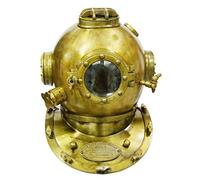 Scuba Diving Divers Helmet U.S Navy Mark V Solid Steel Original Antique 18"