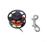 Scuba Diving Finger Spool Reel 100ft (30000mm) con 90mm Double Head Snap per la sicurezza delle immersioni, costruzione in lega di alluminio, nucleo rotante liscio, Pac(blu)