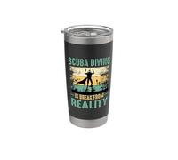 Scuba Diving Is Break From Reality Funny Dive Diver Bicchiere termico in acciaio inox doppia parete