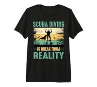 Scuba Diving Is Break from Reality Funny Dive Diver Maglietta Premium
