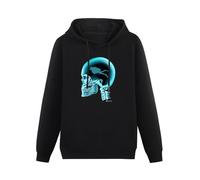 Scuba Diving On The Brain X Ray Graphic Hoody Unisex Long Sleeve Hooded with Pocket Black L