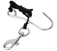 Scuba Diving Reef Hook, Gancio Doppio Acciaio Inossidabile con Cordino Spiralato per Immersione Accessori Sicurezza Spirale Lanyard Subacqueo Ganci Drift Linea Cave Dive Da Deriva Filo Clip Subacquea