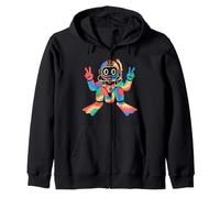 Scuba Diving Tie Dye Peace Sign Hippie da Donna e Uomo Felpa con Cappuccio