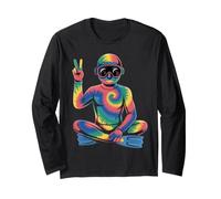 Scuba Diving Tie Dye Peace Sign Hippie da Donna e Uomo Maglia a Manica