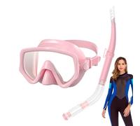 Scuba Snorkel - Dry Top Snorkel Set - Panoramic Wide View Occhiali in Silicone Maschera Viso per gli appassionati di sport acquatici Adulti Beach Trip Island Turismo