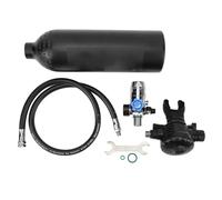 SCUBA Tank 1L Capacità portatile Riutilizzabile Piccolo cilindro di ossigeno sottomarino per le attrezzatura da snorkeling per immersioni in alluminio leggero (Nero)
