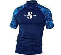Scubapro - AEGEAN Rash Guard, maglia a manica corta da uomo, slim fit, protezione dai raggi UV, collezione 2017, S