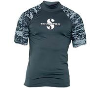 SCUBAPRO Graphite Rash Guard - Maglietta a Maniche Corte da Uomo, Slim Fit, Collezione 2017 (S)
