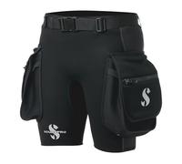 SCUBAPRO Hybrid Cargo - Pantaloncini da Sub da Uomo, 1 mm, in Neoprene X-Foam, con Ampie Tasche e Cintura Regolabile, Taglia M