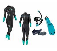 Scubapro Sport 3.0 Set Donna Nero/Turchese