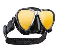 SCUBAPRO Synergy Twin - Maschera Subacquea con Cinturino Comfort (Nero e Blu) Black/Silver